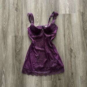 Jacob Deep Purple Lace Chemise